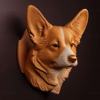 3D model Welsh Corgi dog (STL)